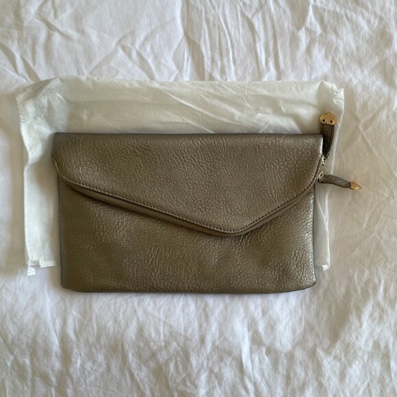 Urban Expressions Metallic Foldover Clutch - Picture 1 of 8